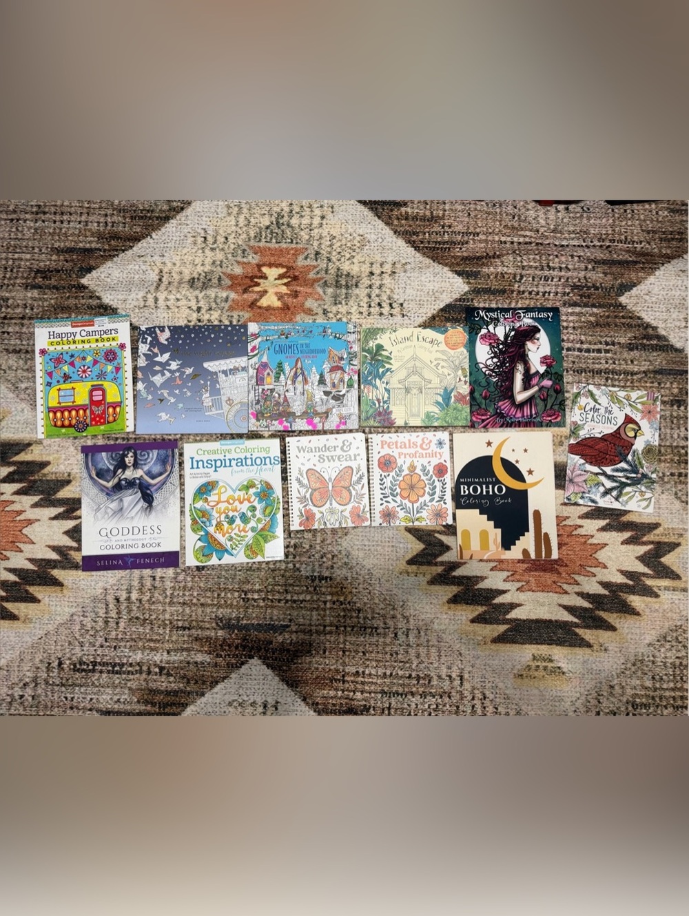 Adult Coloring Book Lot Multicolor 11 Book Set